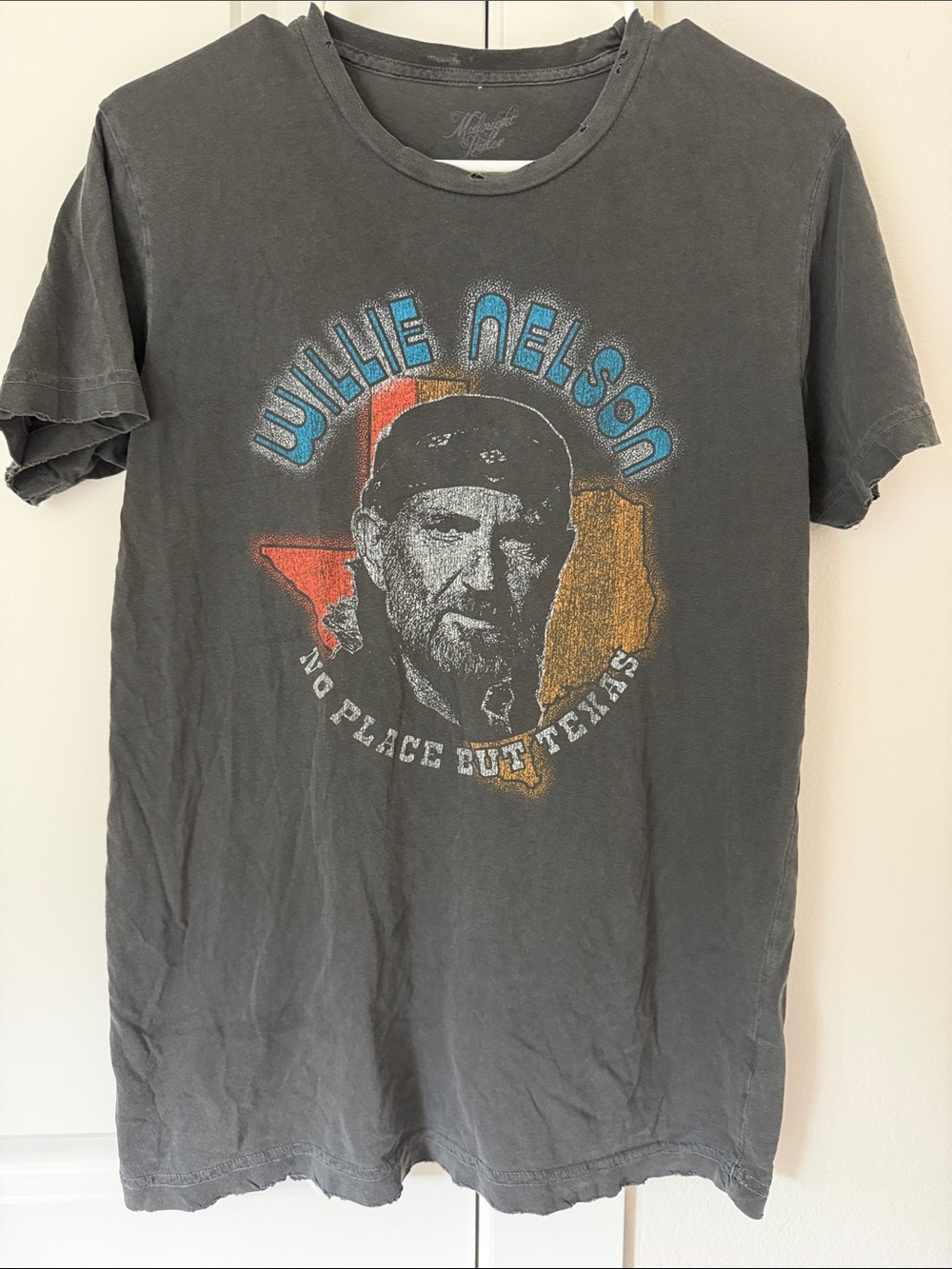 Willie Nelson Graphic Short Sleeve Tee - Black